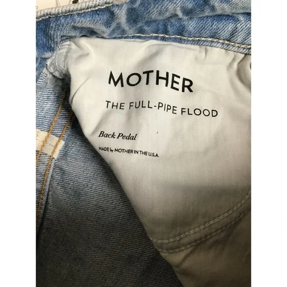 Mother Women's Back Pedal High Rise Full Pipe Flood Barrel Leg Jeans Size 28 NWT - Picture 9 of 13